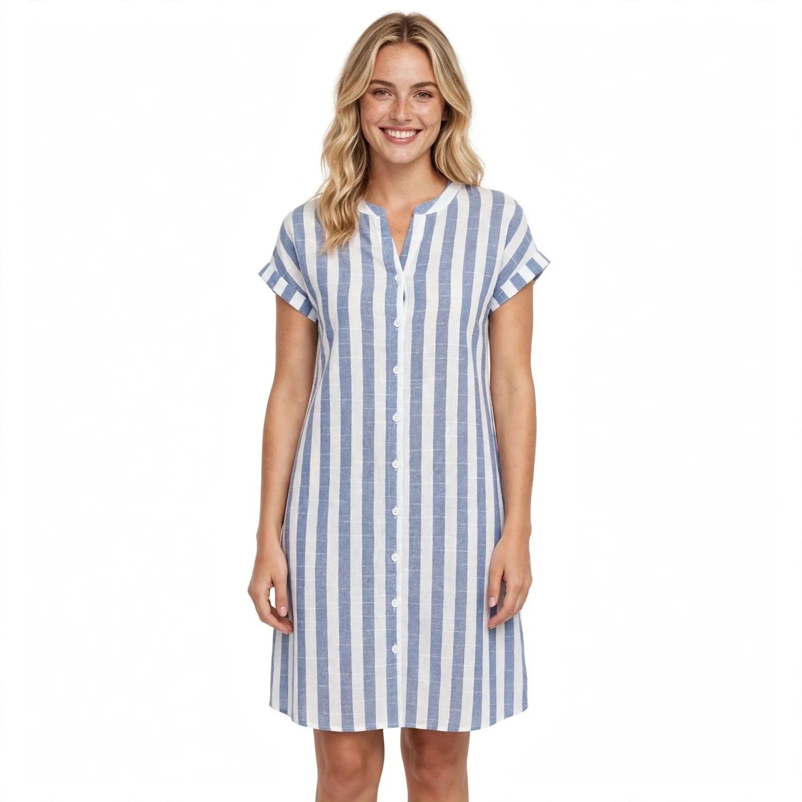 Millie Ashgrove | Striped V-Neck Summer Dress For Women