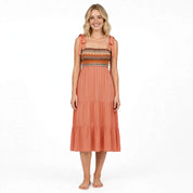 Olivia Bexley | Viscose Smocked Summer Dress For Women