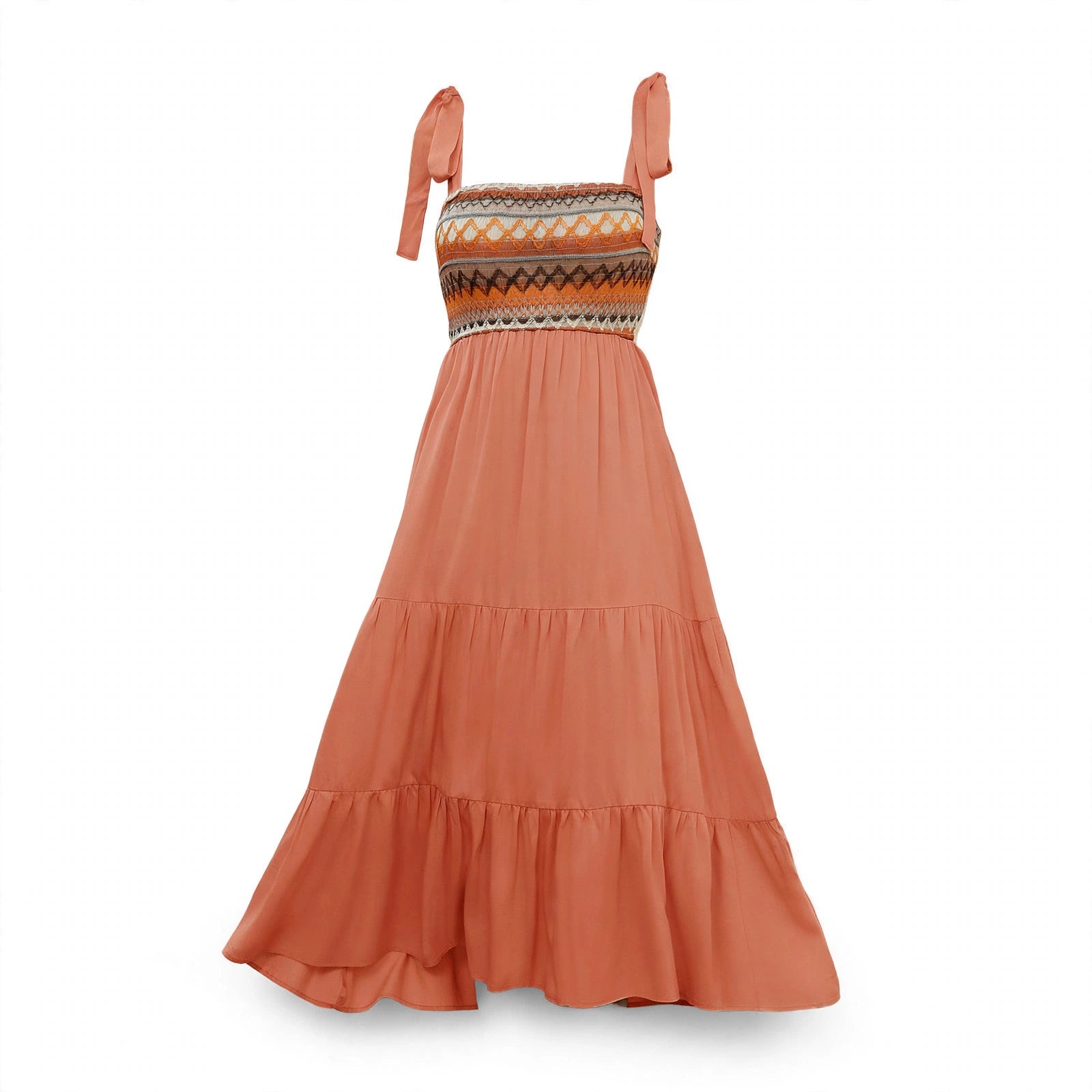 Olivia Bexley | Viscose Smocked Summer Dress For Women