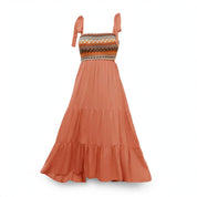 Olivia Bexley | Viscose Smocked Summer Dress For Women