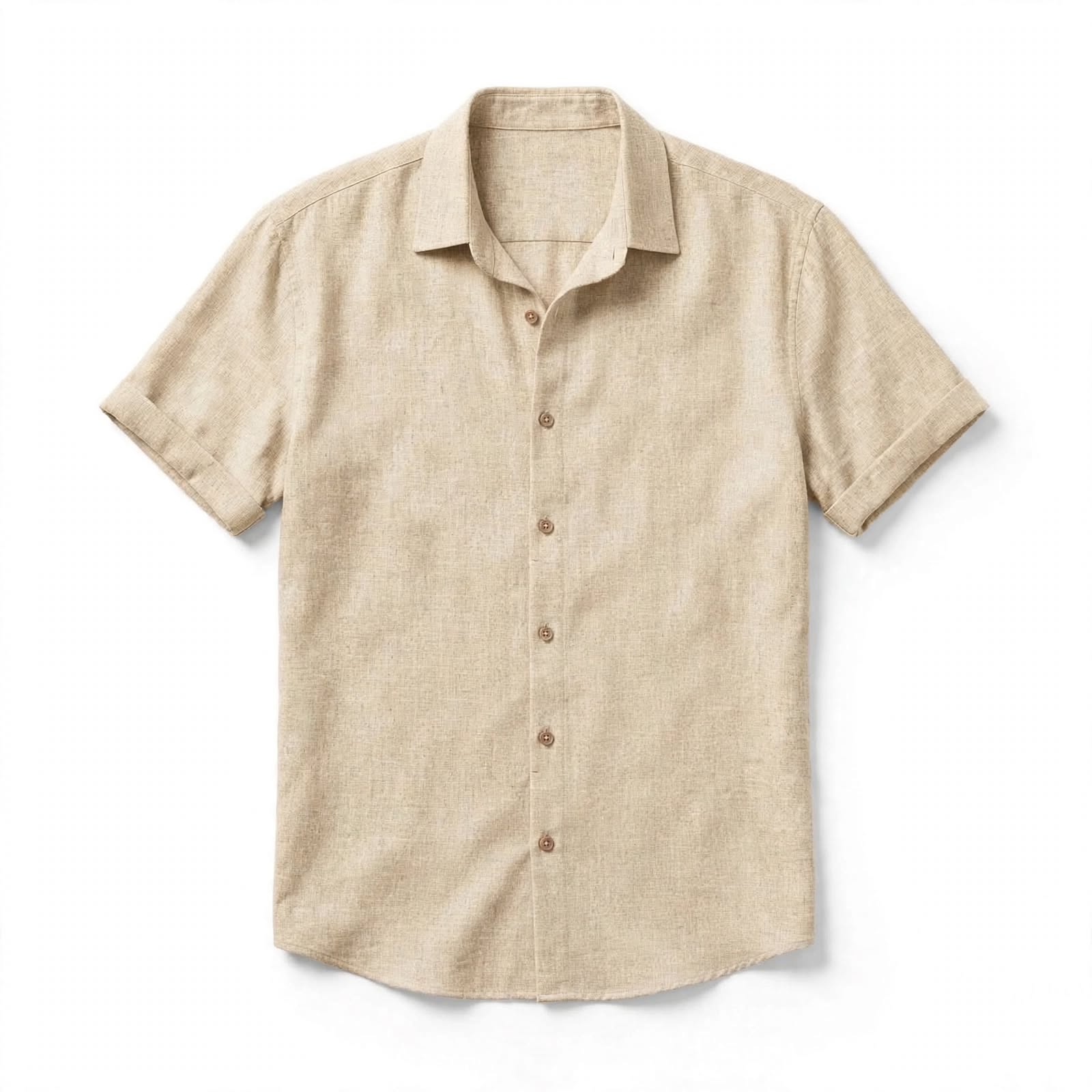 Cesare Crandale | Short Sleeve Linen-Look Summer Shirt For Men