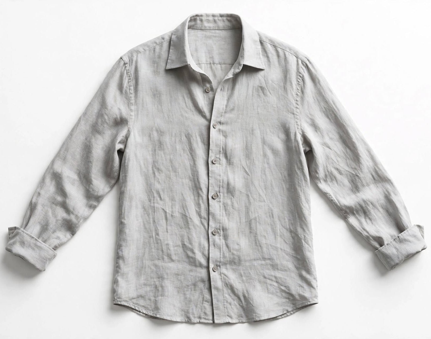 Bruno Harthurst | Grey Relaxed Linen-Look Shirt For Men