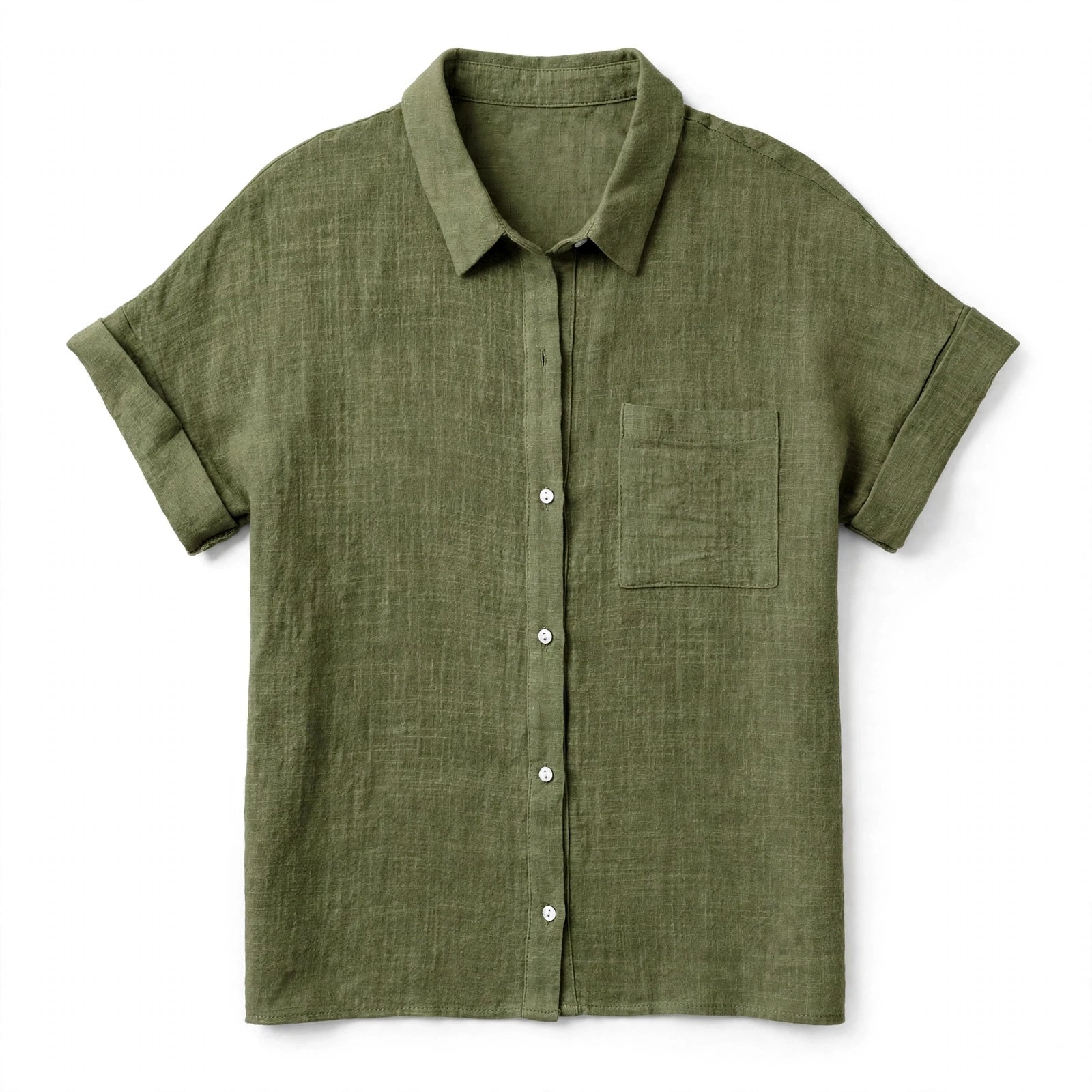Patrizia Wesford | Linen Look Short Sleeve Shirt For Women