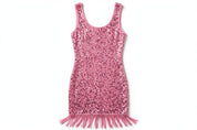 Marta Talgate | Fringe Hem Knit Mini Dress For Women