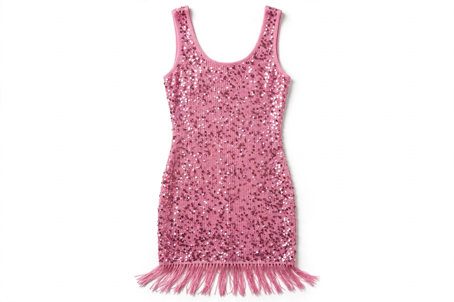 Marta Talgate | Fringe Hem Knit Mini Dress For Women