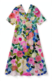 Bice Tidmore | Floral Print V-Neck Midi Dress For Women