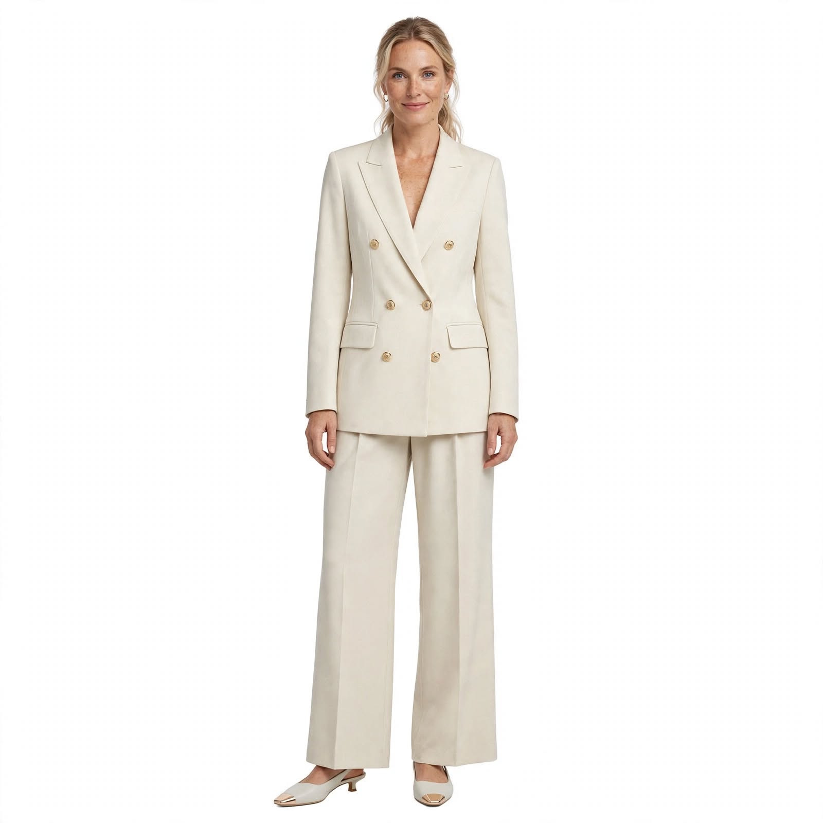 Camilla Fenstone | Double-Breasted Blazer & Trouser Set For Women