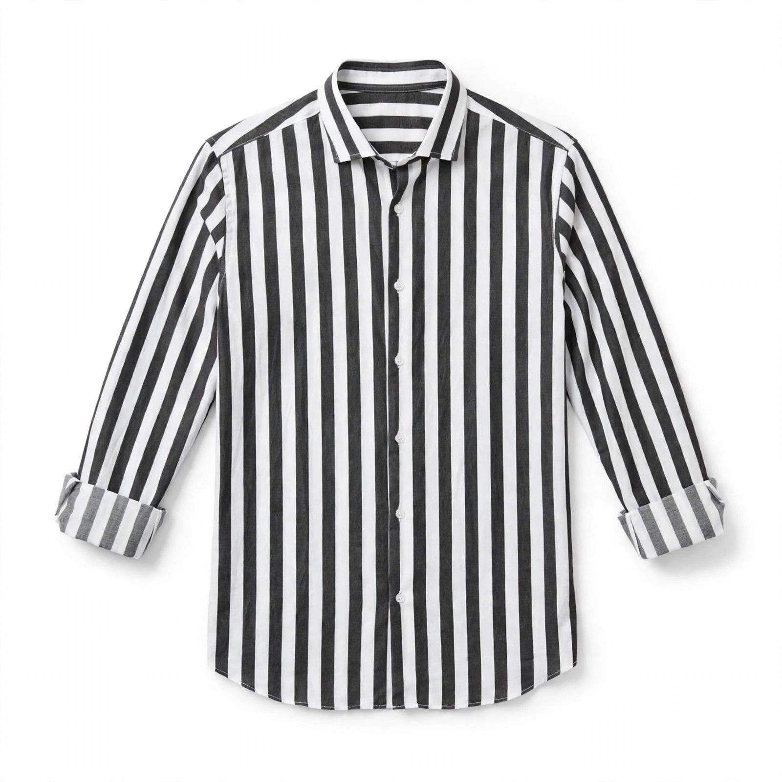 Remo Fenbridge | Striped Stretch Long Sleeve Shirt For Men