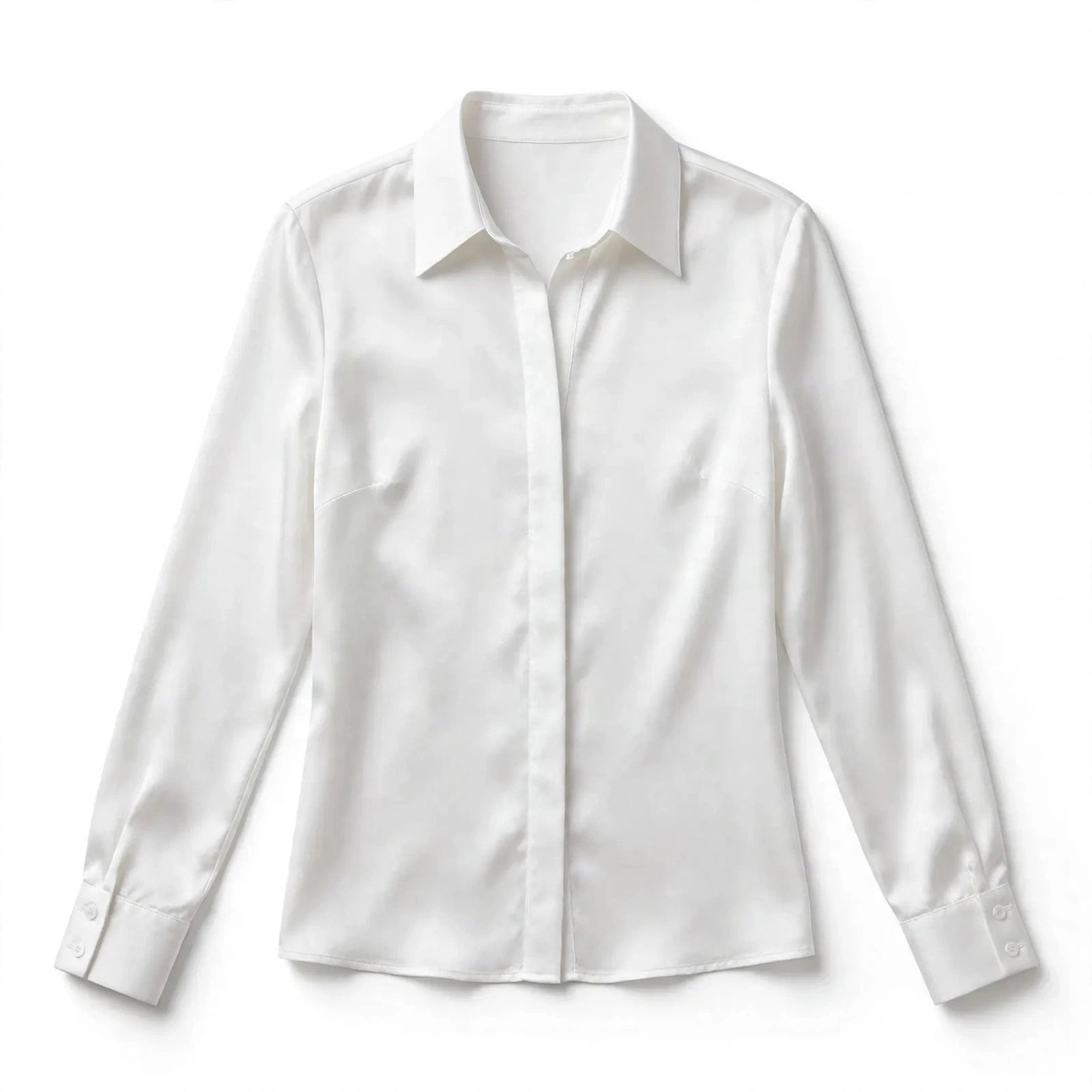 Monica Barstone | Satin Long Sleeve Blouse For Women