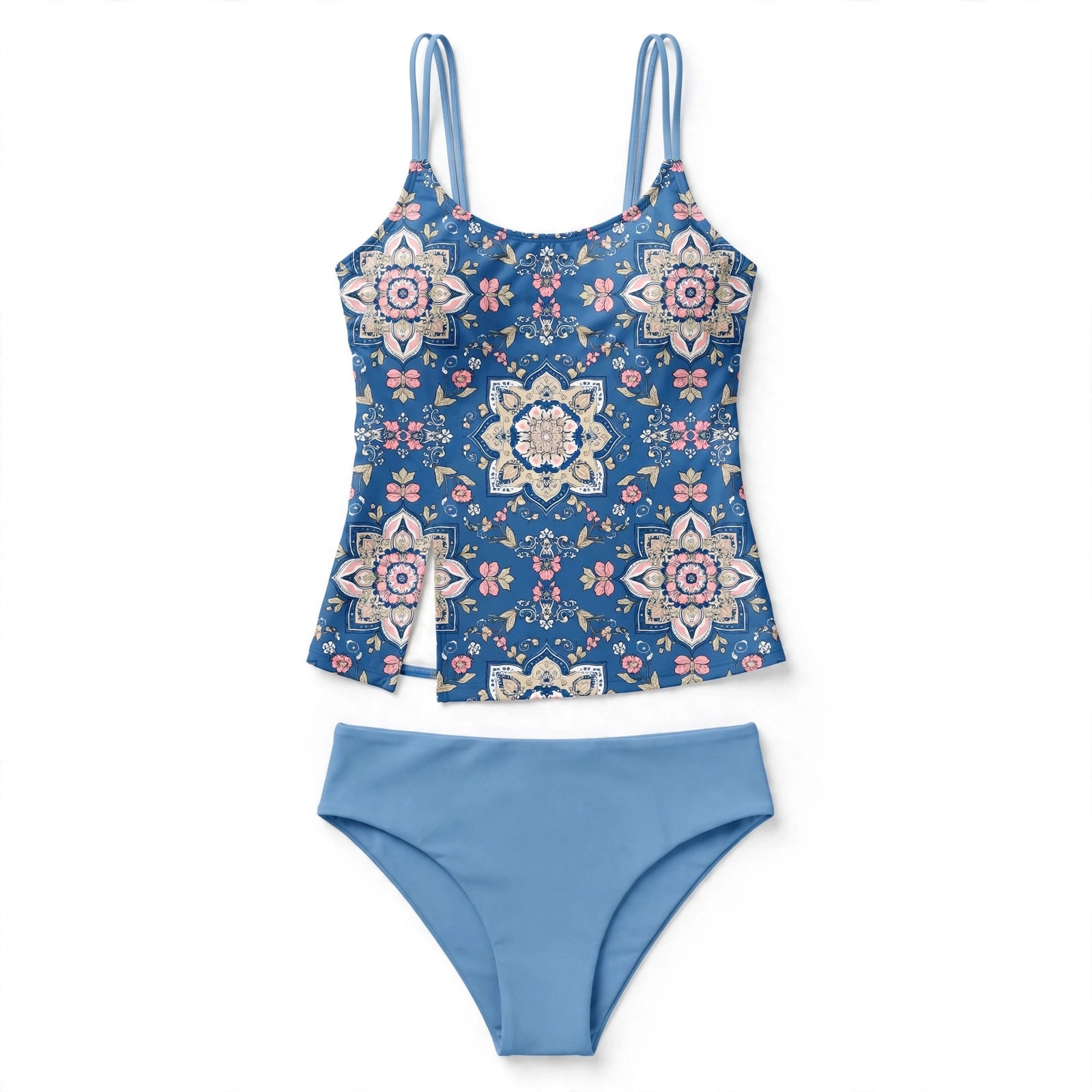 Grazia Rivham | Printed High Waist Tankini Set For Women