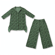 Rosalba Morholt | Printed Tunic & Wide-Leg Trousers Set For Women