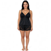 Annalisa Quarhurst | Silky Lace Cami & Shorts Pyjama Set For Women