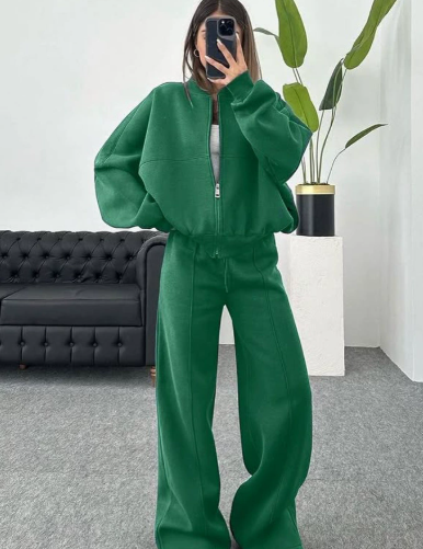 Élodie Moreau | Luxe Comfort Zip Lounge Set For Women