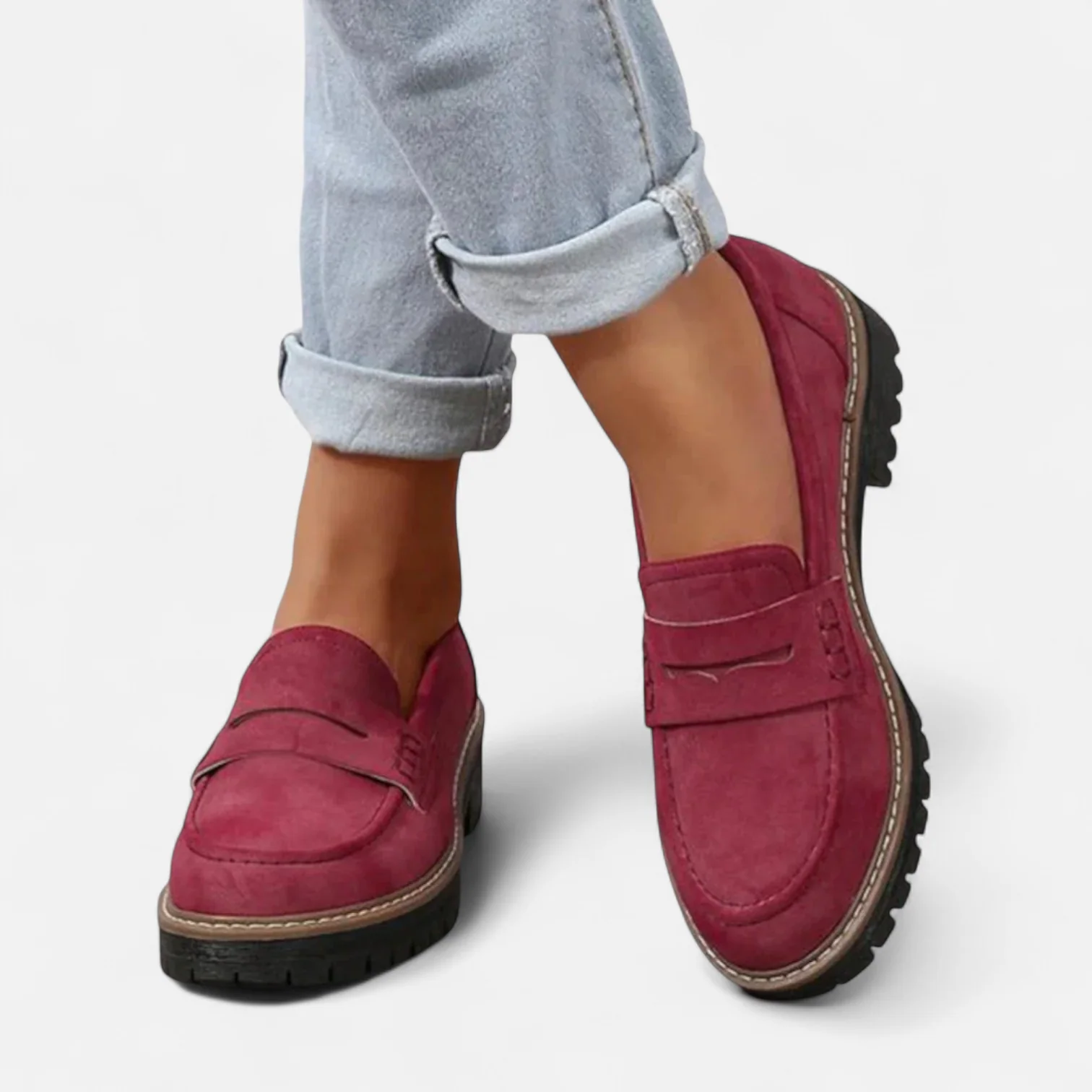 Isabella Moretti | Classic Chunky Sole Loafers with Modern Edge For Women