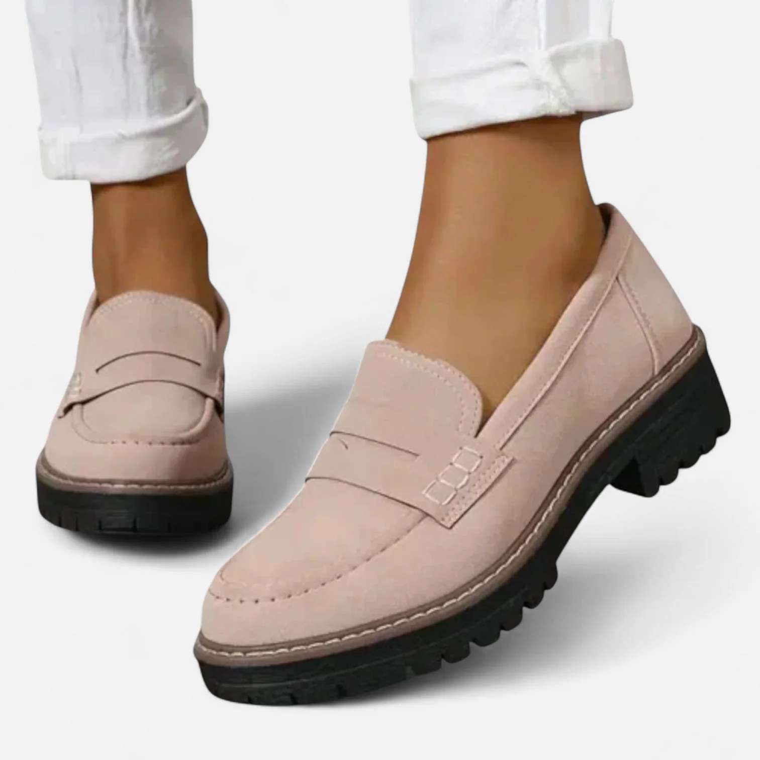 Isabella Moretti | Classic Chunky Sole Loafers with Modern Edge For Women