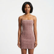 Imogen Baxter | Strapless Denim Mini Dress For Women