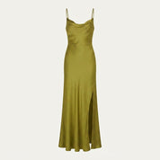 Imogen Carrington | Satin Cowl Neck Slip Maxi Dress For Women