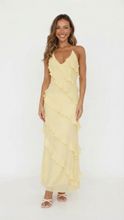 Imogen Lawson | Ruffle Halter Maxi Dress For Women