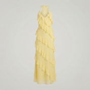 Imogen Lawson | Ruffle Halter Maxi Dress For Women