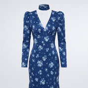 Isabella Kingston | Floral V-Neck Midi Dress For Women