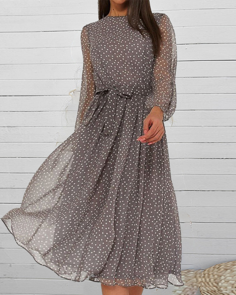 Isabelle Monroe | Polka Dot Midi Dress For Women