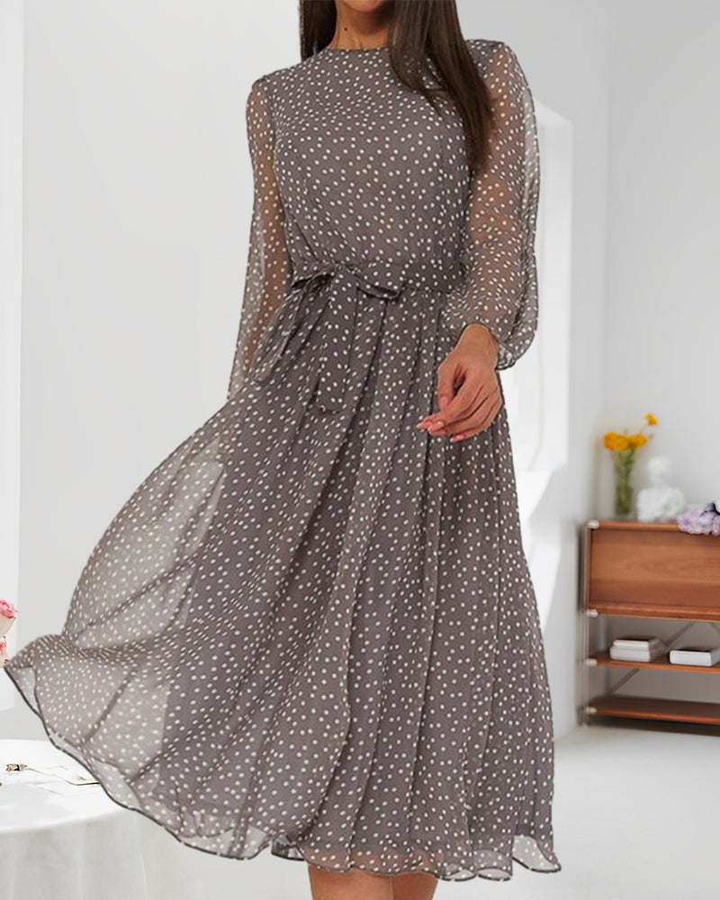 Isabelle Monroe | Polka Dot Midi Dress For Women