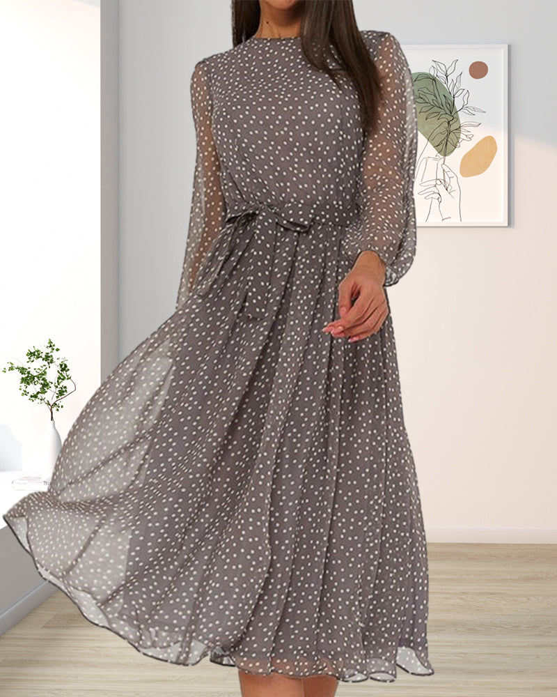 Isabelle Monroe | Polka Dot Midi Dress For Women