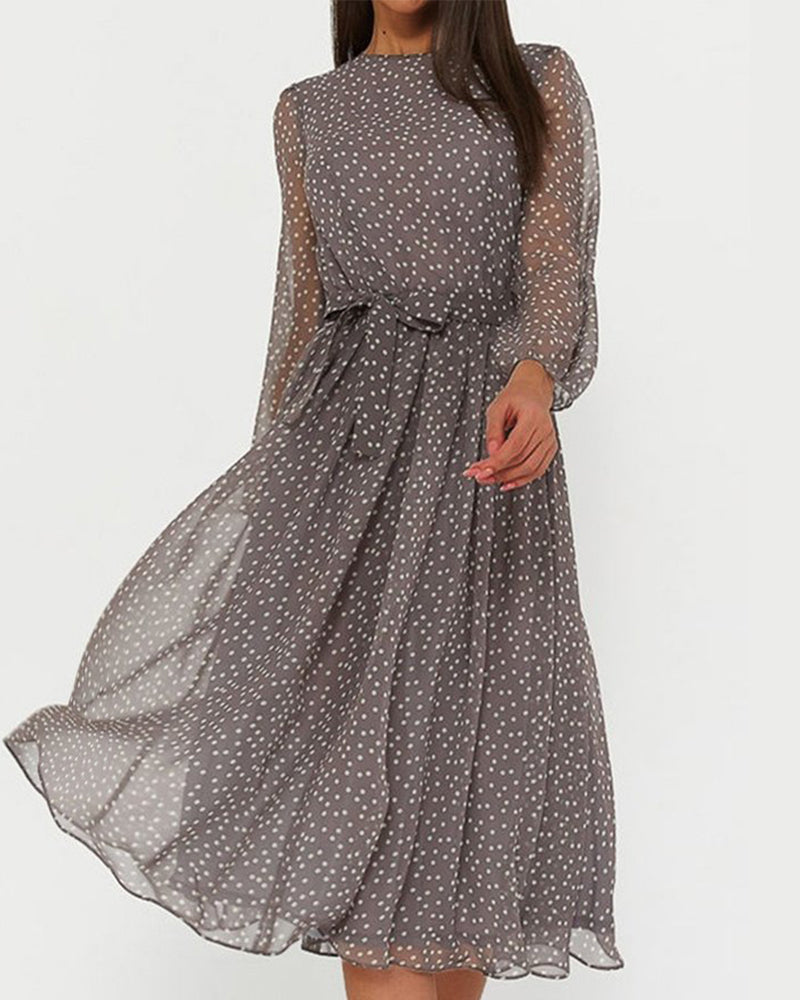 Isabelle Monroe | Polka Dot Midi Dress For Women