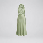 Isla Crompton | Satin Halter Midi Dress For Women