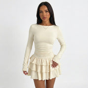 Jade King | Ruffle Hem Sheath Mini Dress For Women