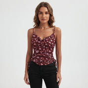 Jade Martin | Ruched V-Neck Camisole Top For Women