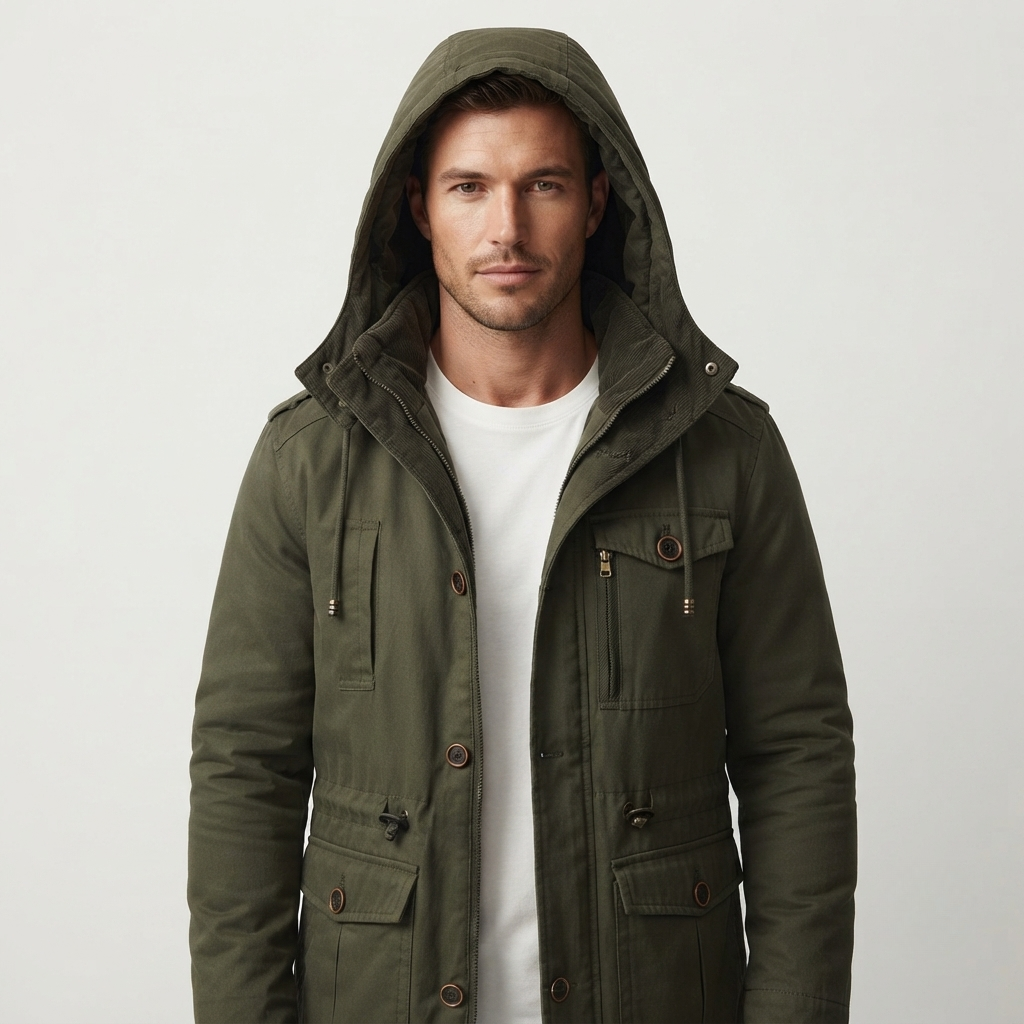 James Hartley | Insulated Hooded Parka Jacket For Men