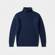 James Thornton | Ribbed Turtleneck Slim Fit Sweater For Men