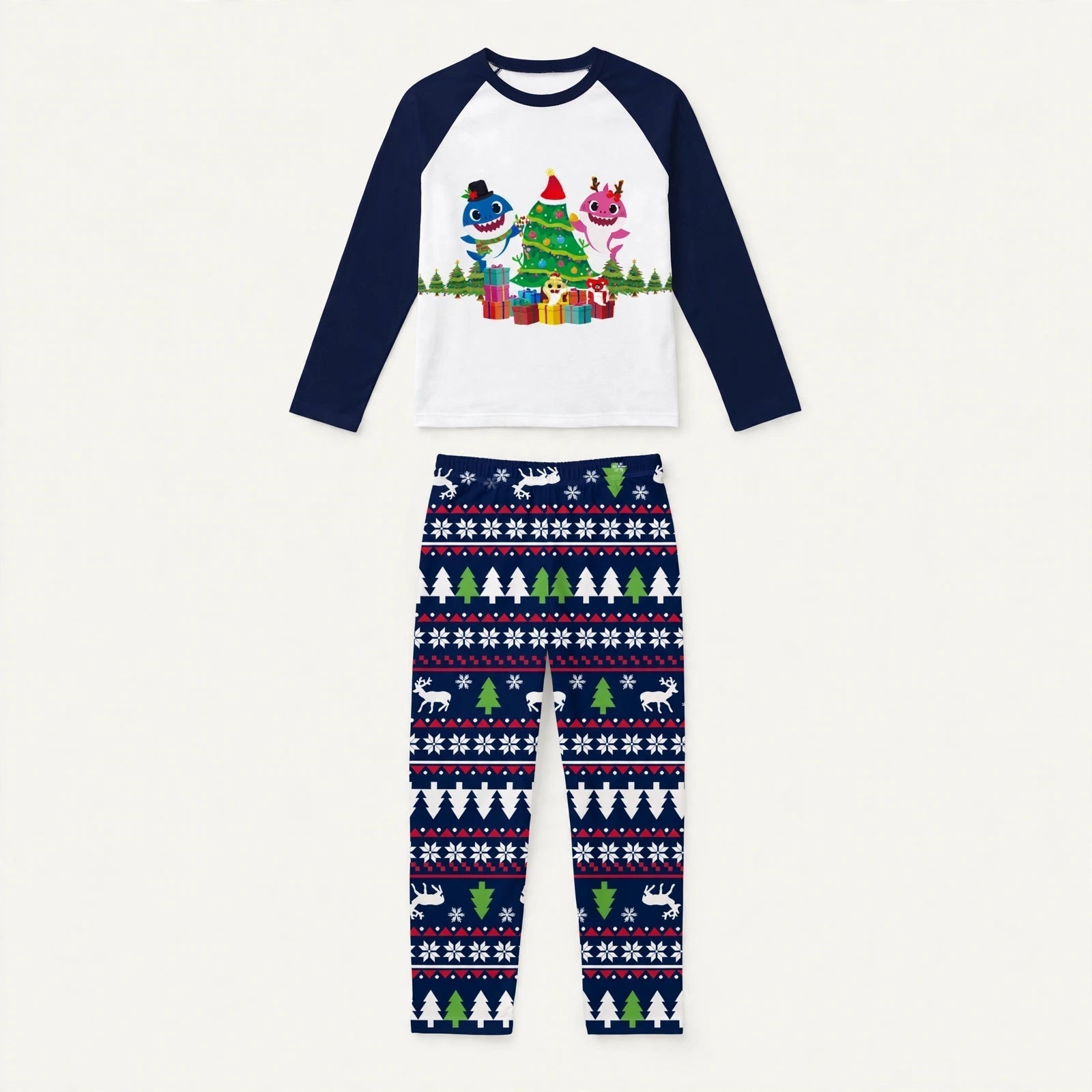 jolly-tide-navy-shark-tree-print-christmas-pyjamas-unisex-family-navy-02.webp