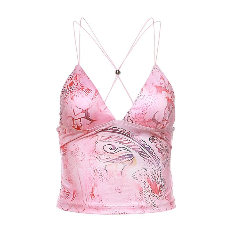 Freya Langston | Butterfly Print Crop Top For Women