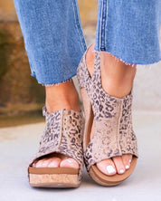 Torvella Lift | Cork Wedge Cut-Out Sandals
