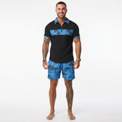 Kai Fairweather | Tropical Print Polo & Shorts Set For Men