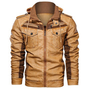 Sebastian Moreau | Premium Hooded Leather Jacket For Men