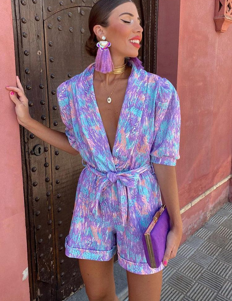 Luca Bellini | Printed Playsuit For Women