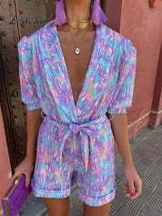 Luca Bellini | Printed Playsuit For Women