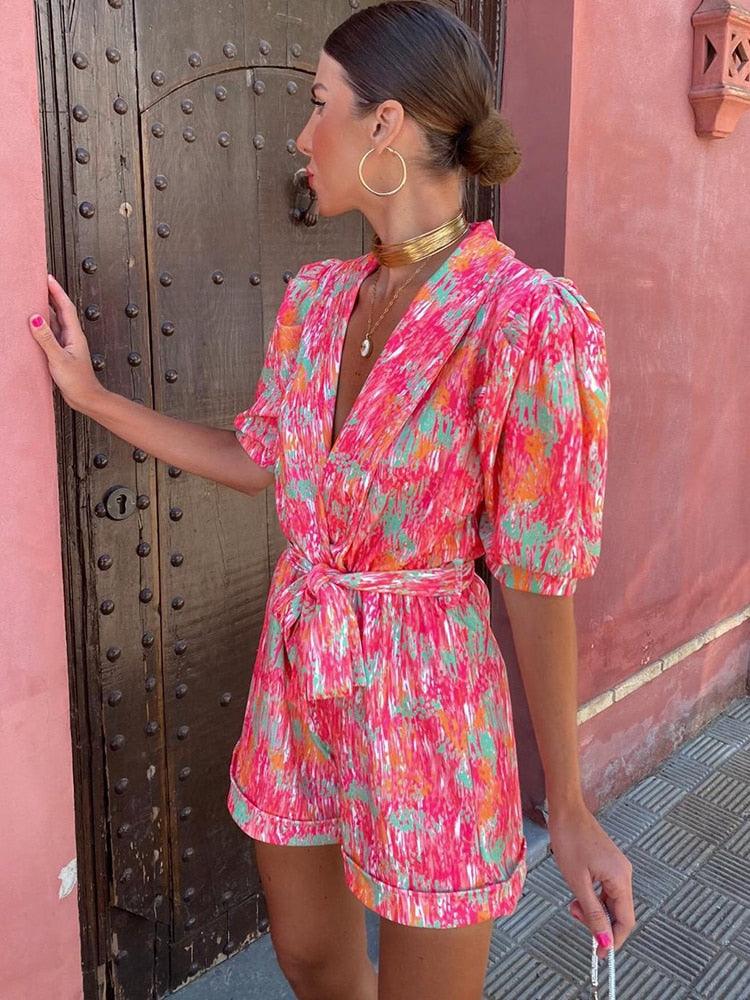 Luca Bellini | Printed Playsuit For Women
