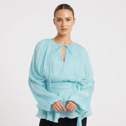 Lauren Murphy | Puff Sleeve Waist-Tie Mini Dress For Women
