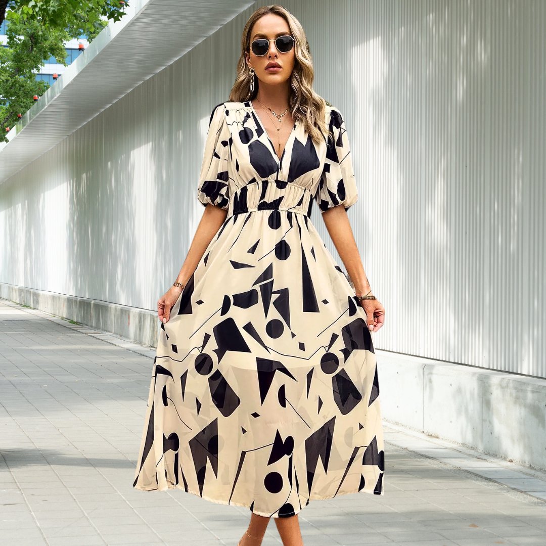 Talia Sutcliffe | Abstract Print Summer Dress For Women