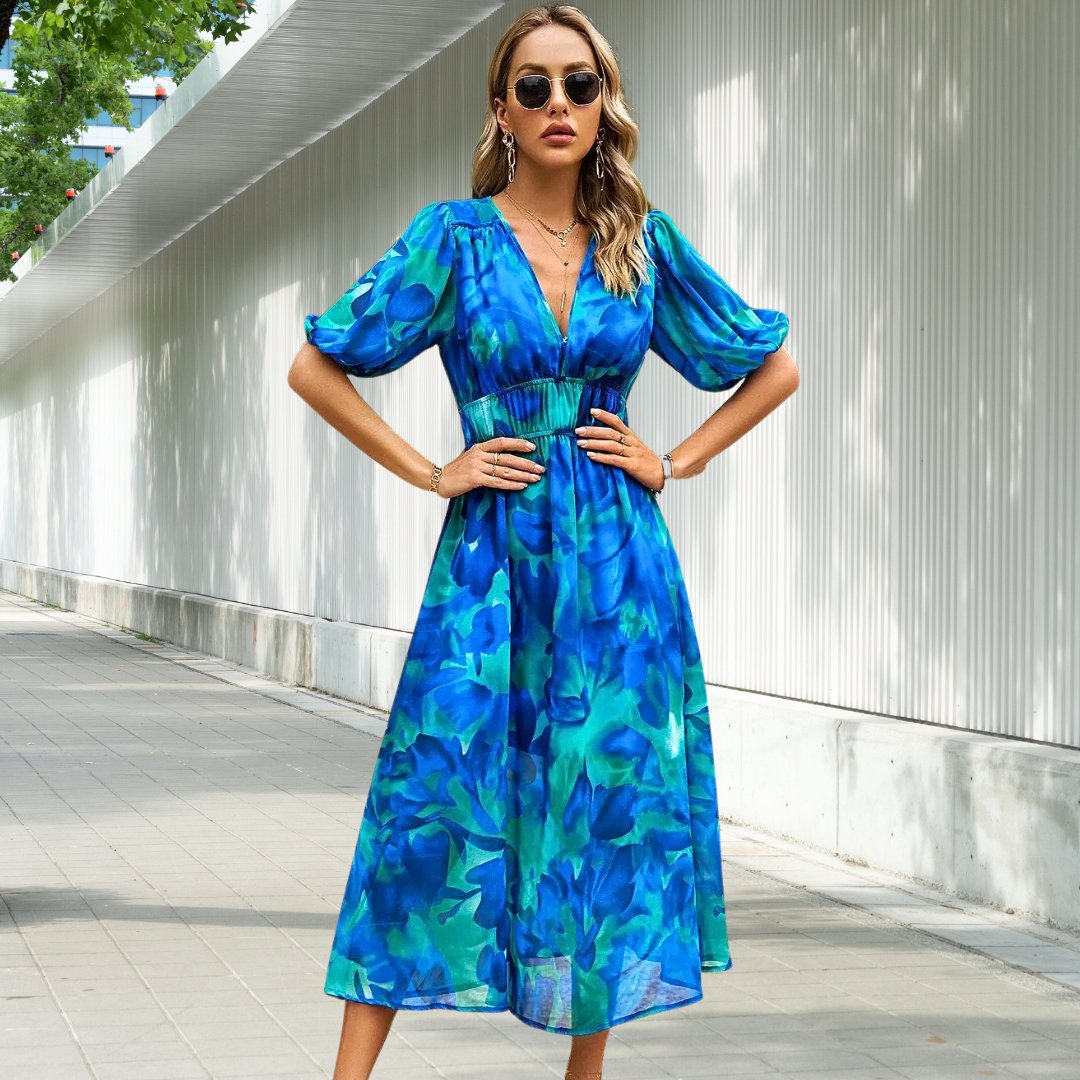 Talia Sutcliffe | Abstract Print Summer Dress For Women