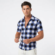 Liam Parker | Plaid Zip Shirt For Men