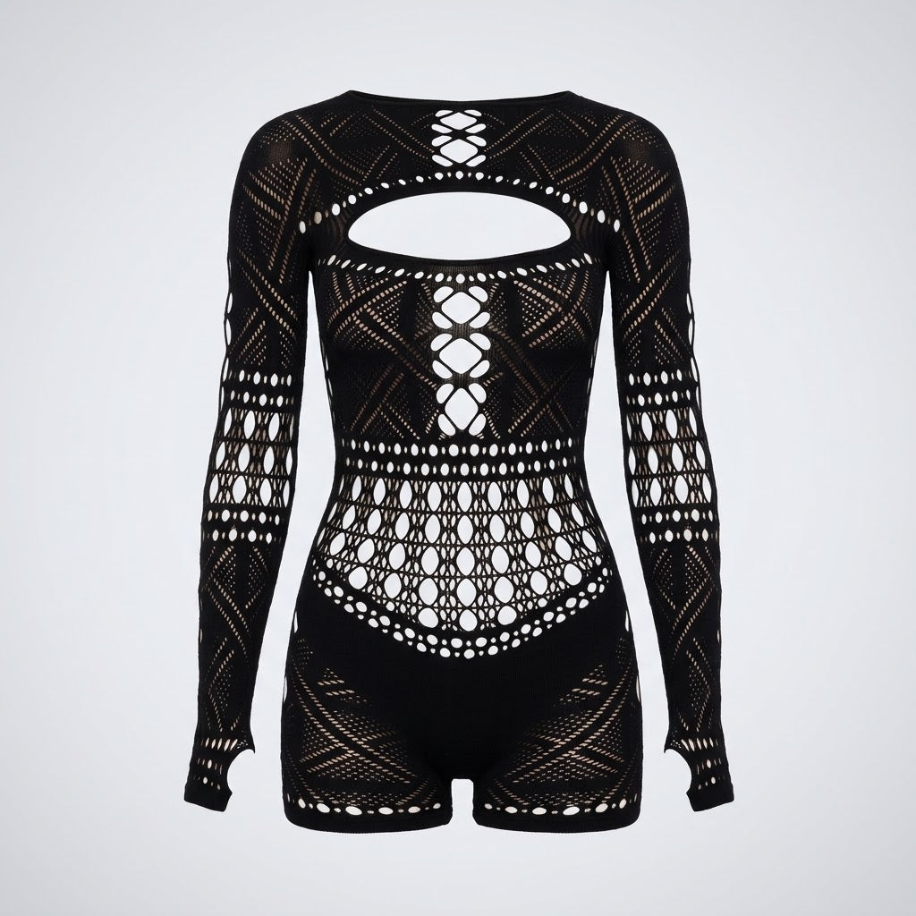 Lily Wilson | Sheer Hollow-Out Jumpsuit For Women