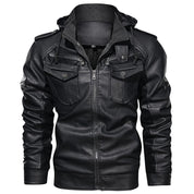 Adrian Rossi | Premium Hooded Leather Jacket For Men