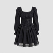 Maddison Reid | Square Neck Lace-Up Mini Dress For Women