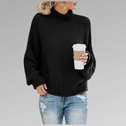 Charlotte Rossi | Oversized Turtleneck Knit Sweater For Women