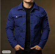 Marco Bellini | Classic Black Denim Jacket For Men